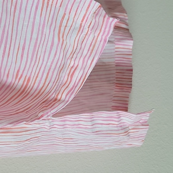 Tommy Bahama Pink Striped Linen Tank Top Size Medium - Picture 4 of 7